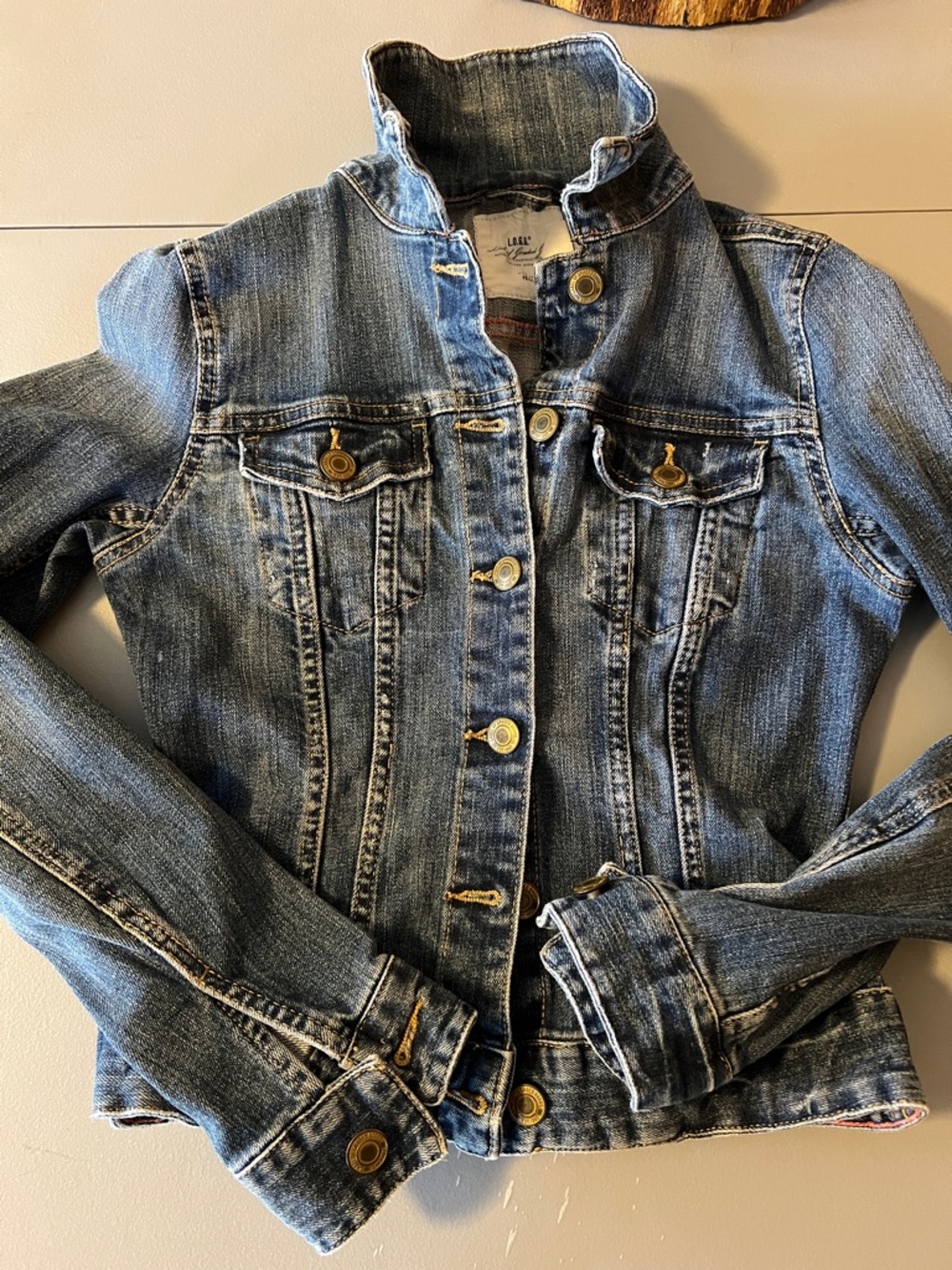 L.O.G.G. Label of Graded Goods by H&M Distressed Jean Jacket, size 2 - Picture 12 of 16